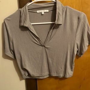 grey brownish crop top size small